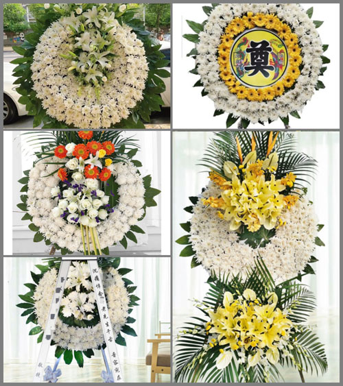 广东梅州市丰顺县汤坑镇东秀村花圈速递